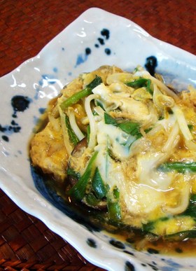 ニラともやしの卵とじ☆簡単ニラ玉風